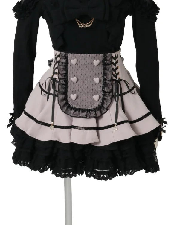 Lace Apron Style Skirt 