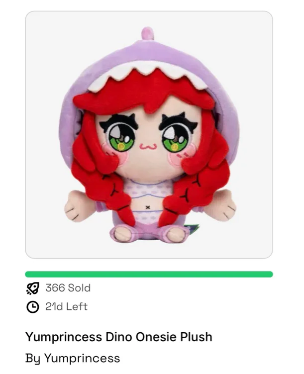 YumPrincess Elle Dino Onesie Plush