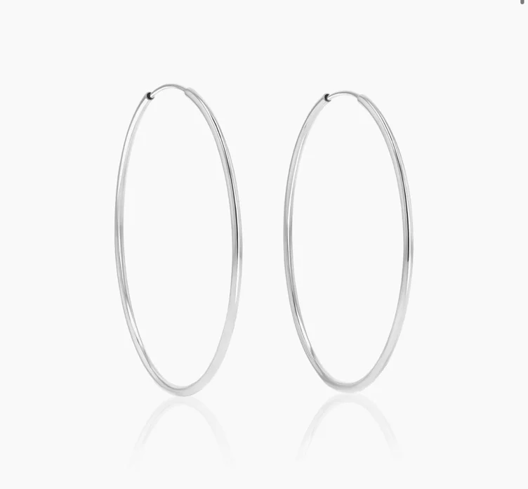 Hoop Earrings Set Sterling Silver