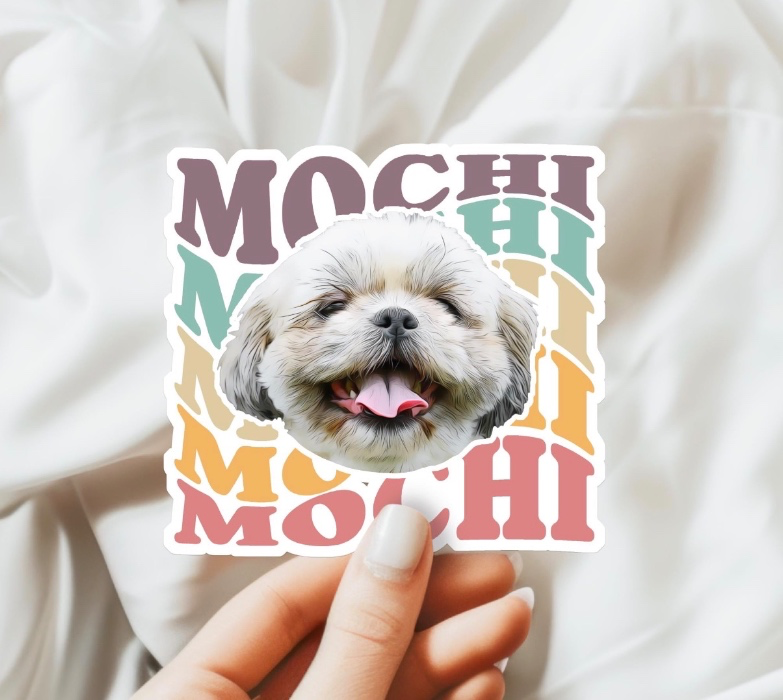 Custom Pet Stickers of Sophie