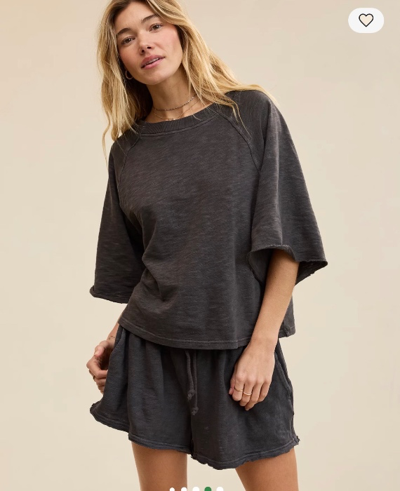 Aerie It's Casual Knit Slub Short & Top Set