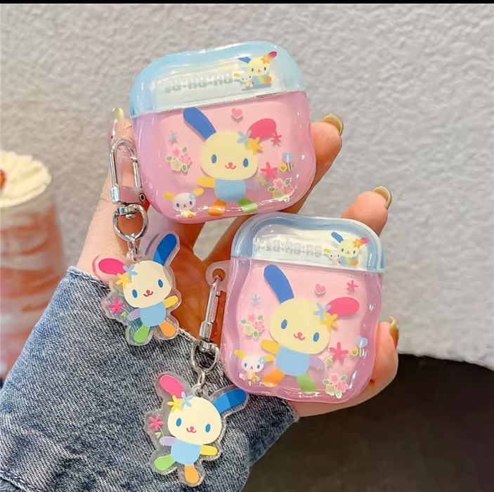 Korean Cute Flower Rabbit Earphone Case For Apple Airpods Pro 2 3 4 Cover Silicone Headphone Cases for Airpod Pro3 Headset Funda