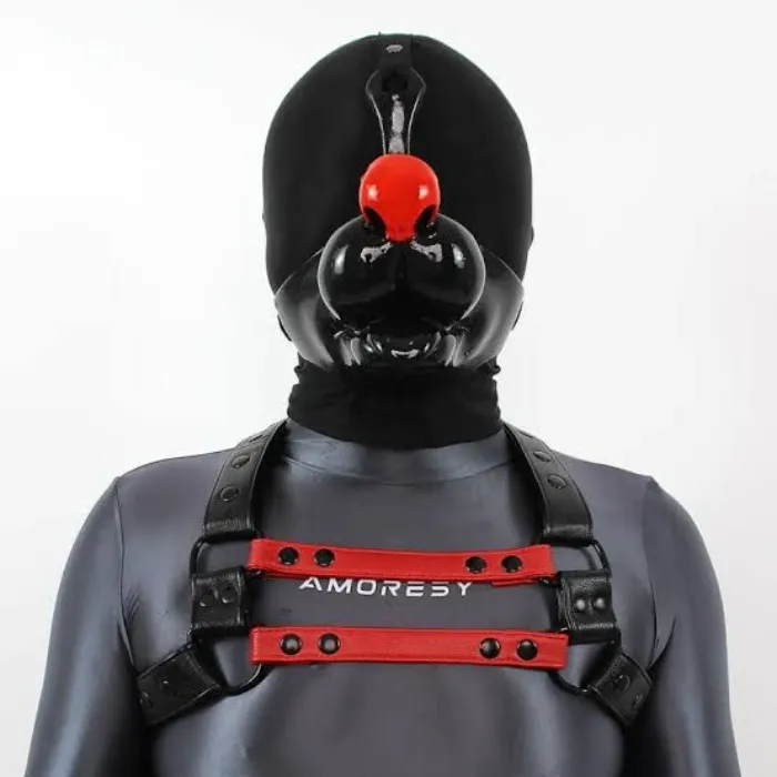 Black Half Face Dog Muzzle Mask with Colorful Nose – G-Pawz