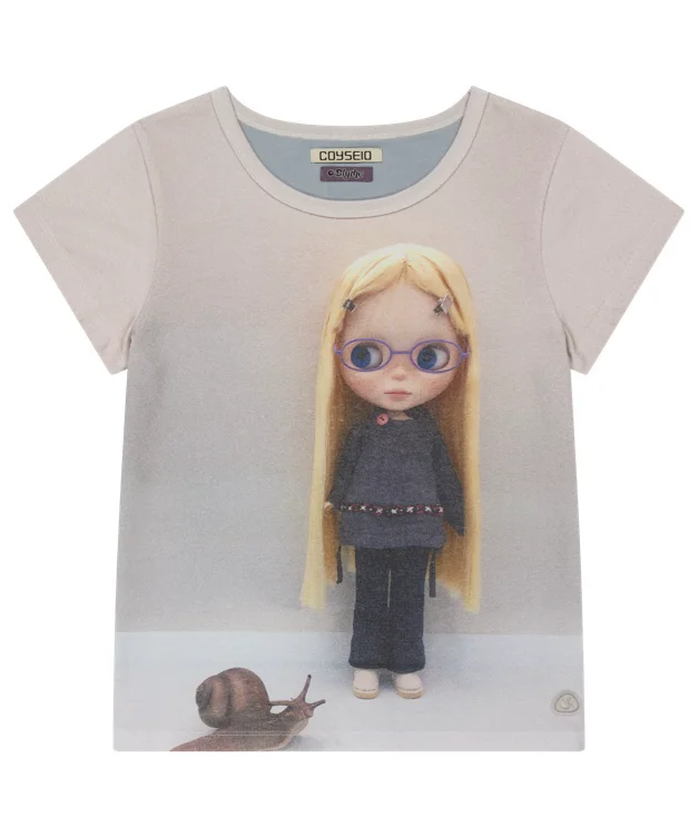 COYSEIO X BLYTHE GRAPHIC T-SHIRT LIGHT BLUE