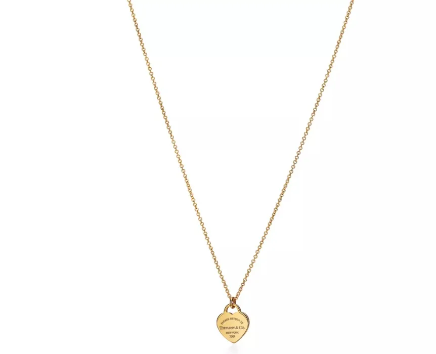 Tiffany necklace - Return to Tiffany Mini Heart Tag Pendant in Yellow Gold