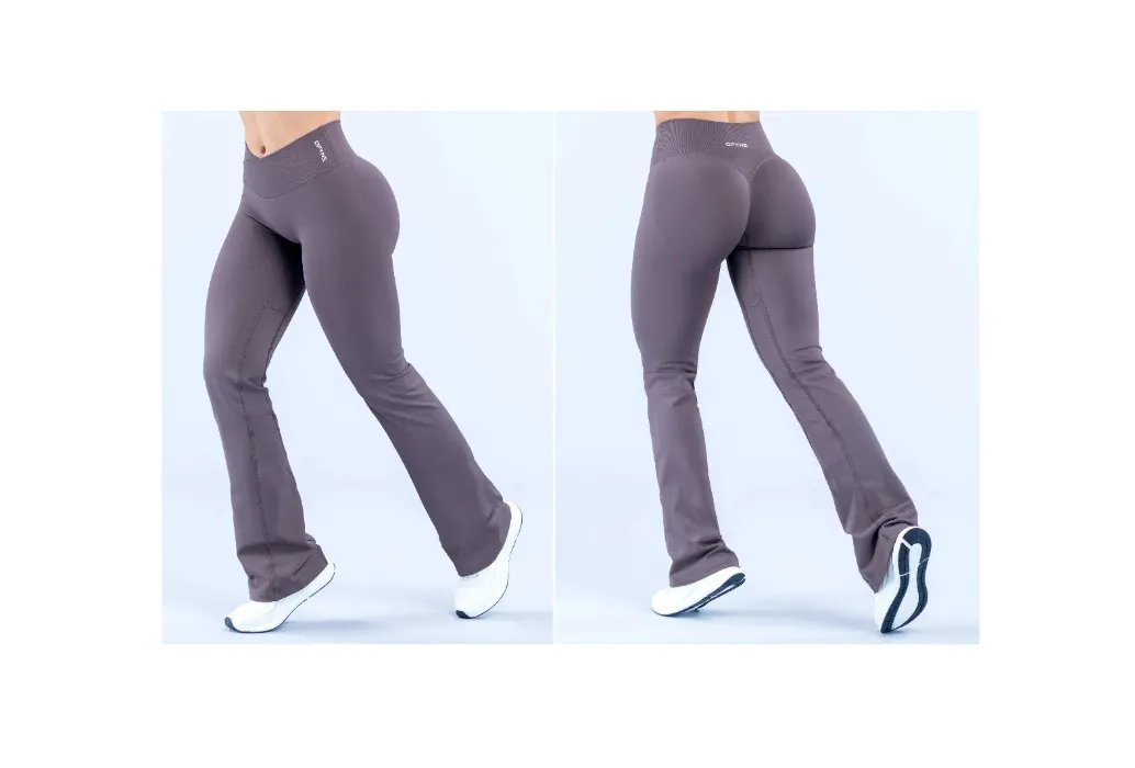 DFYNE Flare Leggings - Warm Grey