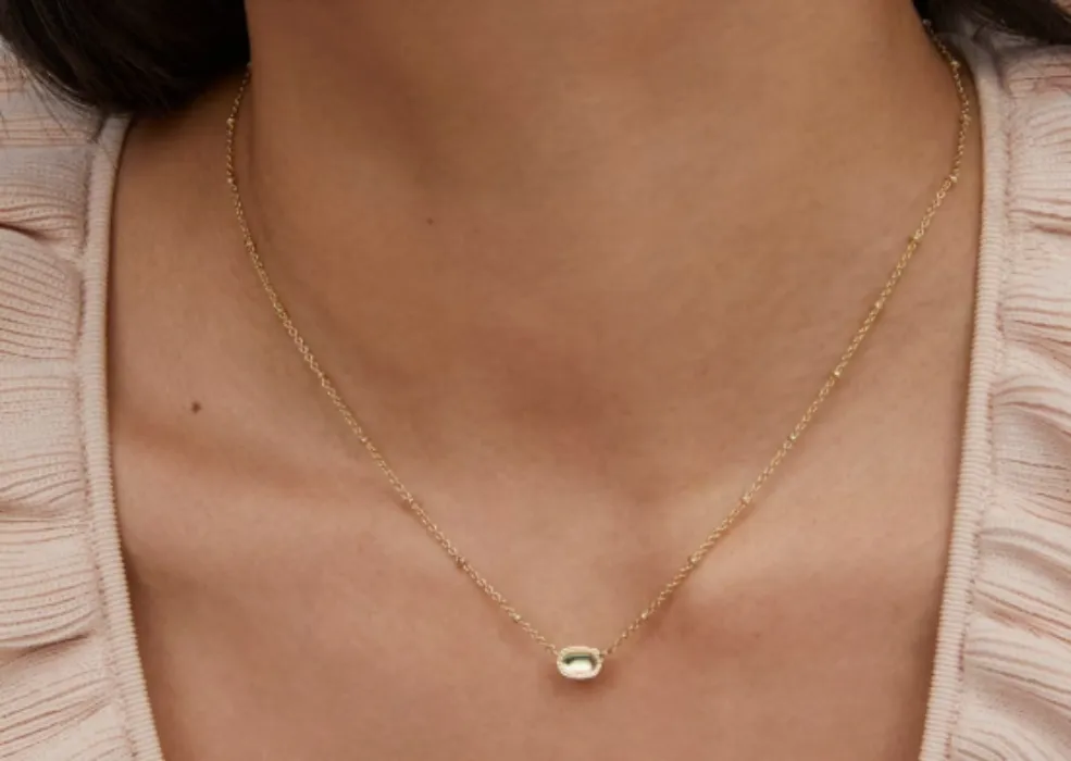 Kendra Scott Necklace - Mini Elisa Gold Satellite Short Pendant Necklace