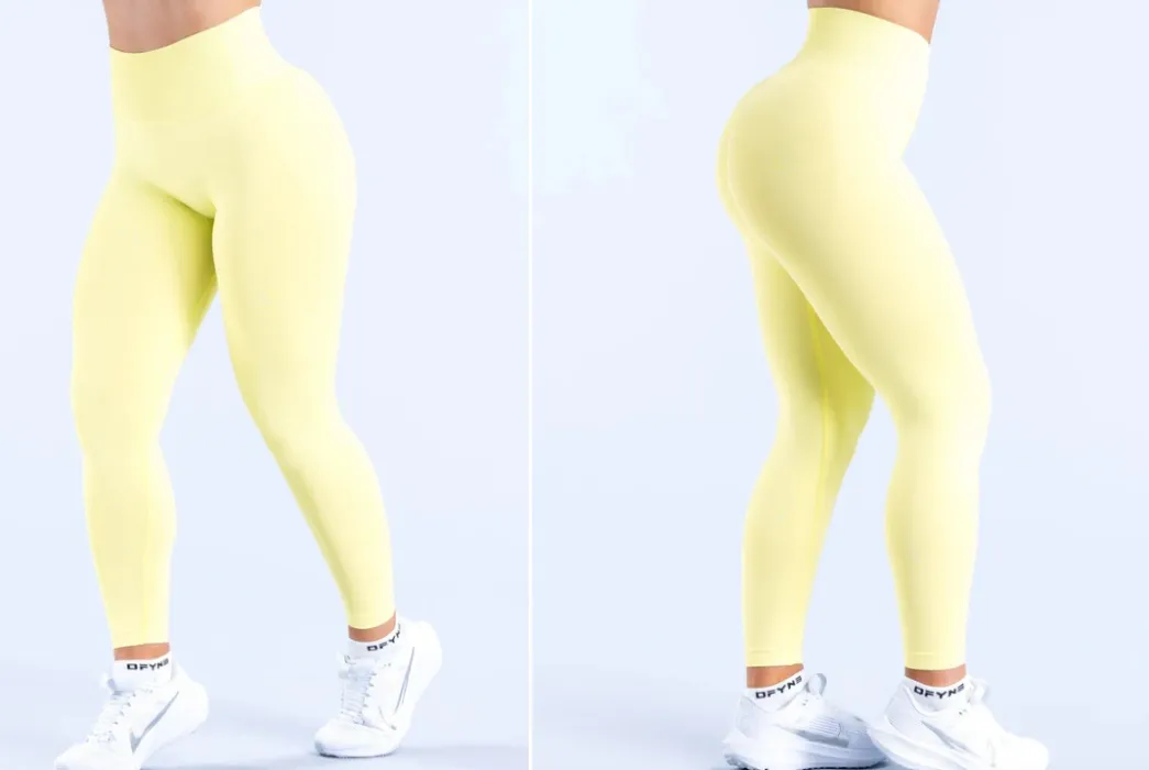 DFYNE Leggings - Light yellow