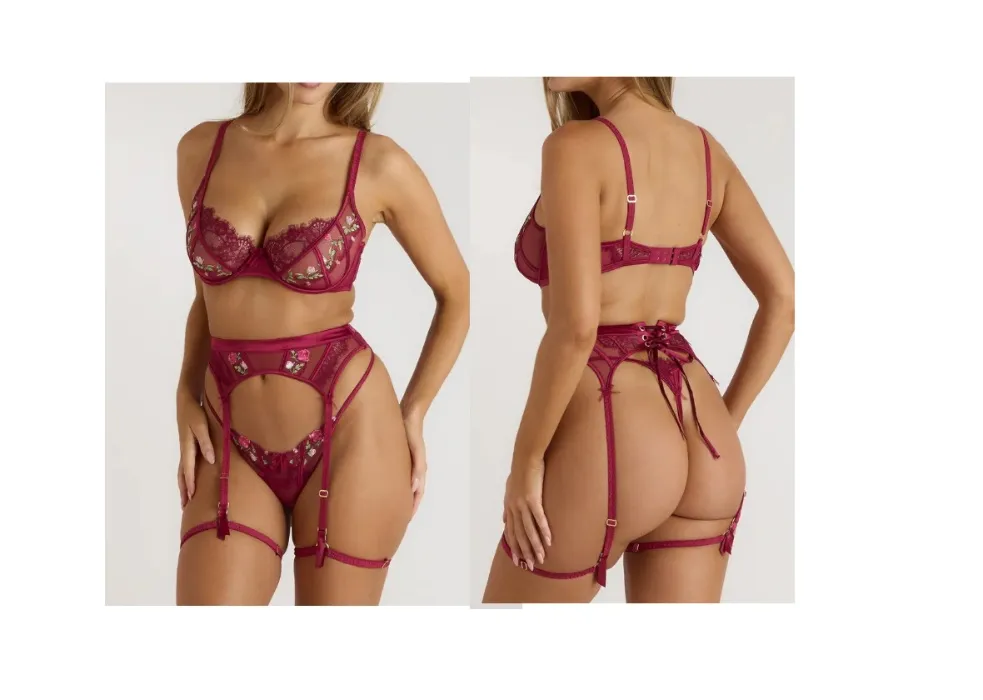LOUNGE Lingerie Set - Dahlia Intimates Set (red)
