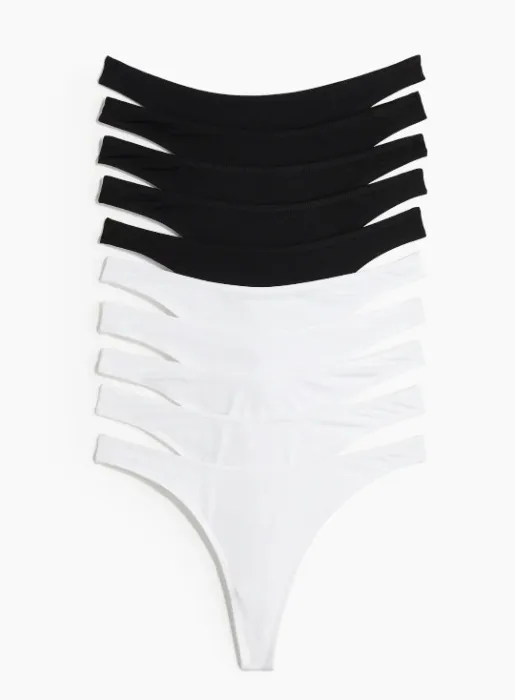 10-pack cotton thongs 