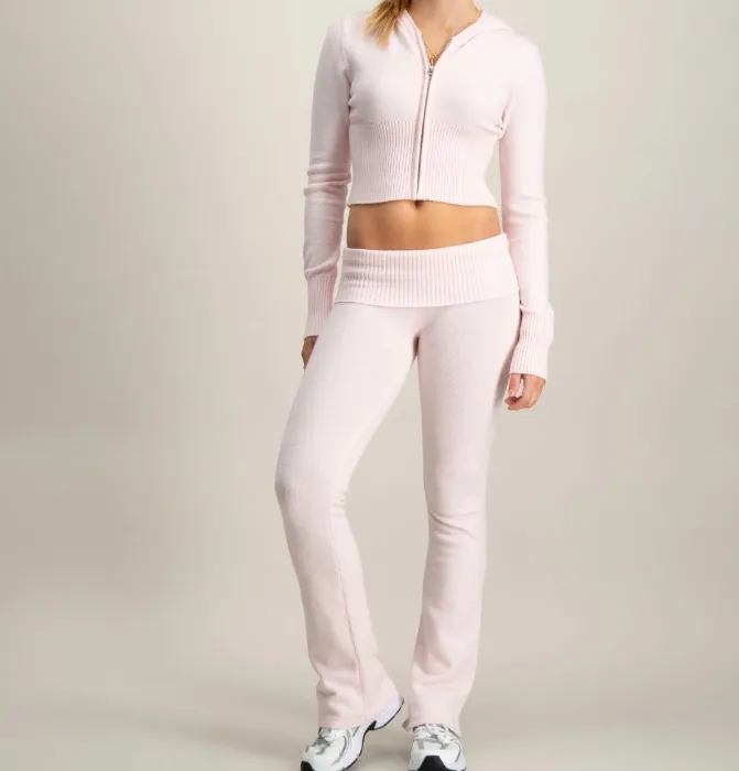 Pink knit lounge set 