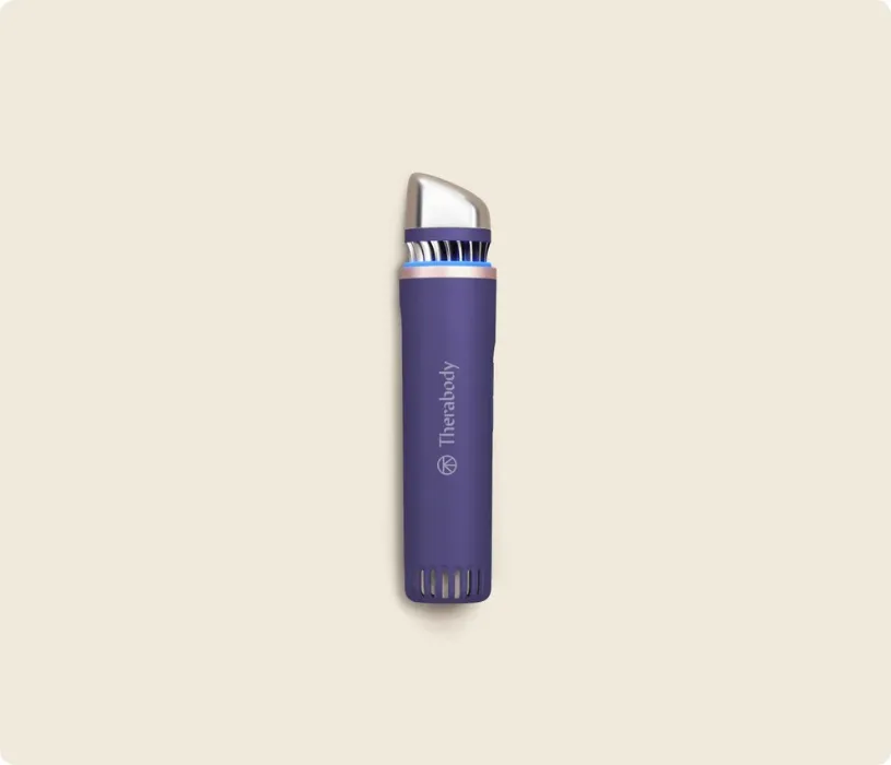 THERABODY Theraface Depuffing Wand in Indigo.