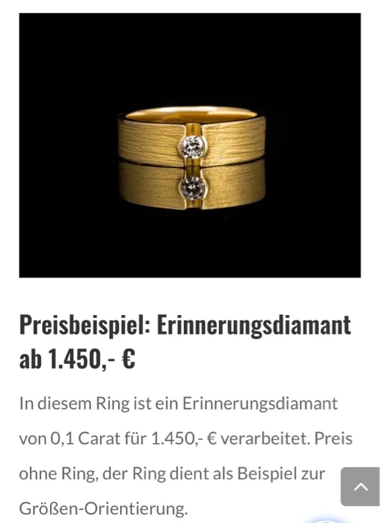 Diamant aus der Asche meines geliebten Hundes