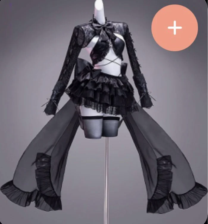 【Nekocos】Game Cosplay Cinderella Glass Princess Cosplay Costume | Custom-Tailor - Full Set+Wig / M