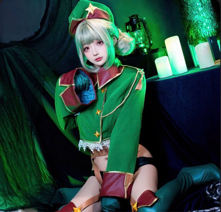 【Nekocos】Anime Gushing over Magical Girls Cosplay Kiwi Araga Cosplay Costume | In Stock - Full Set+Wig / M