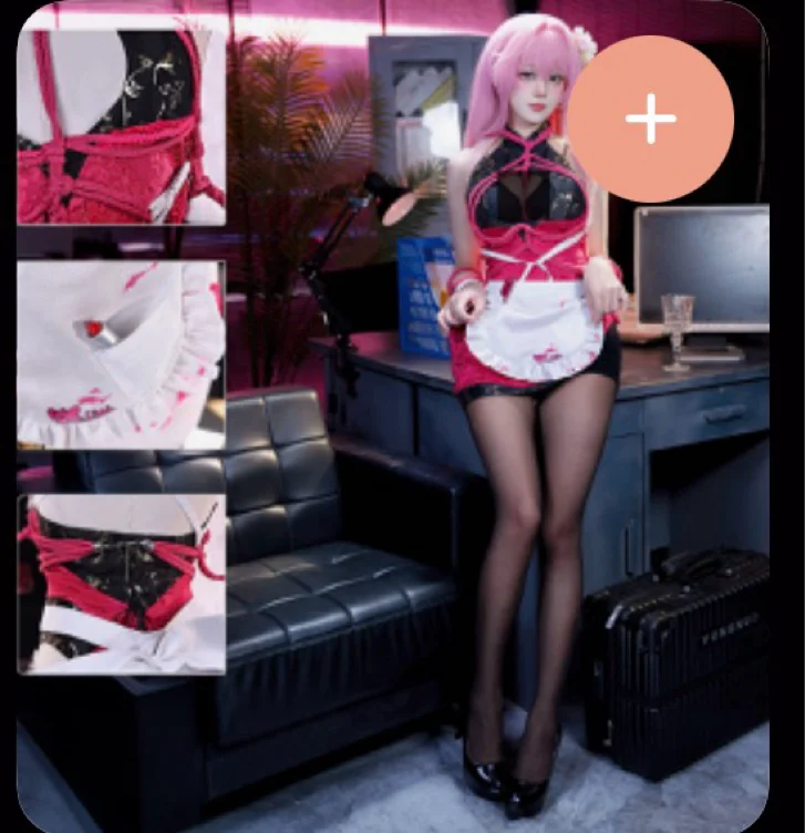 【Nekocos】Game Cosplay Velvet Cosplay Costume | Custom-Tailor - Full Set+Wig / M