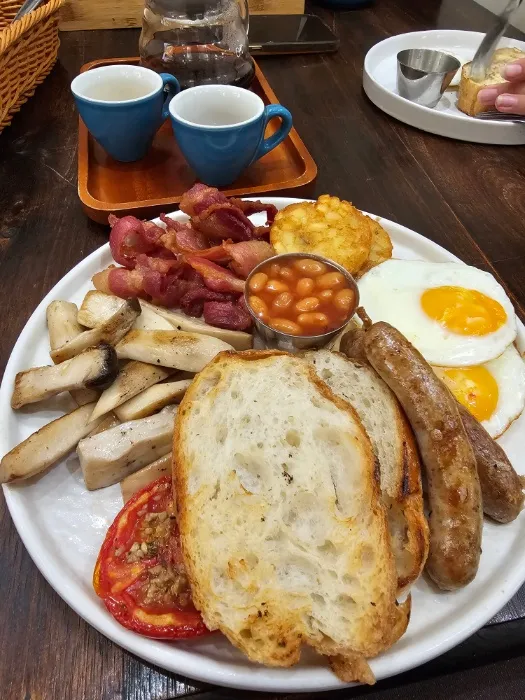 Breakfast while traveling