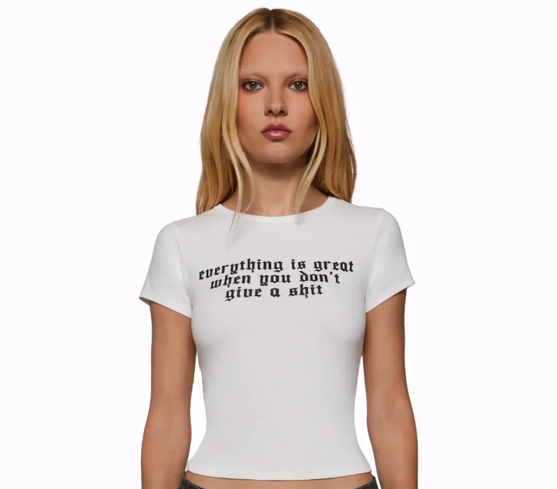 Y2K Nonchalant Baby Tee