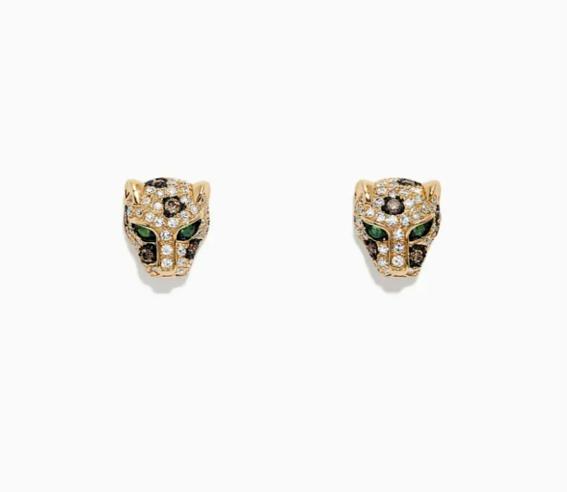 LEO Gold Diamond Earrings