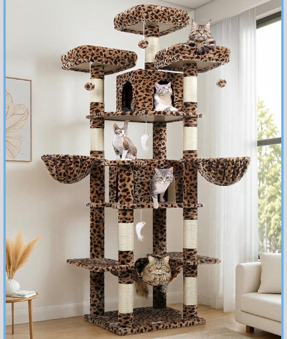 Leopard Print Cat Tree 