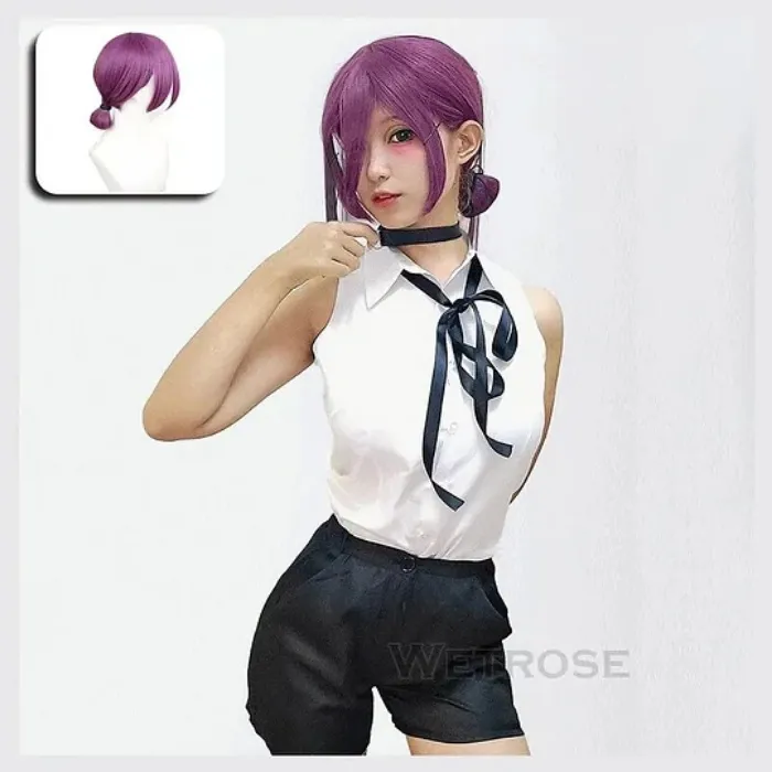  tock Reze Cosplay Costume Bomb Devil Lady Girl Full Set Wig Halloween Xmas