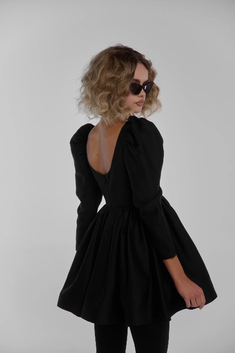 Silk Wool Party Dress XXS