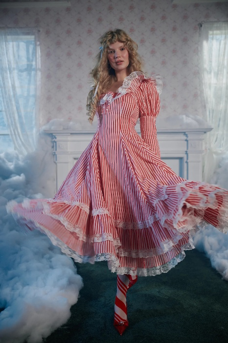 The Candy Stripe Dollhouse Dress XXS