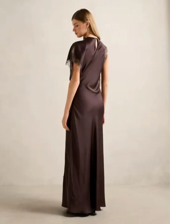 Kody Satin Lace Asym Dress - Women's Fashion | Forever New