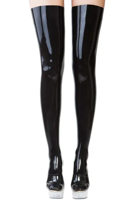 Black Latex Stockings 