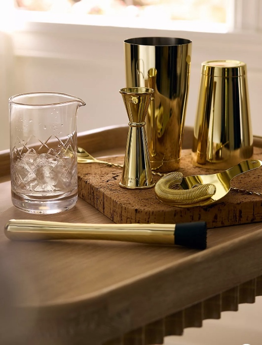 Viski 7-Piece Stainless Steel Barware Set