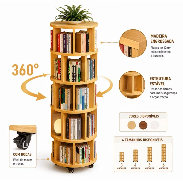 Estante giratória 📚