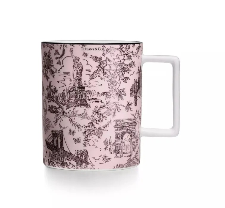 Tiffany Toile Mug in Bone China