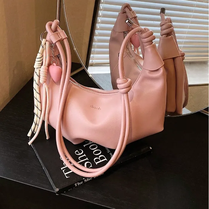 Small Pleather Croissant Bag