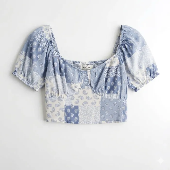 Hollister Blue Crop Top