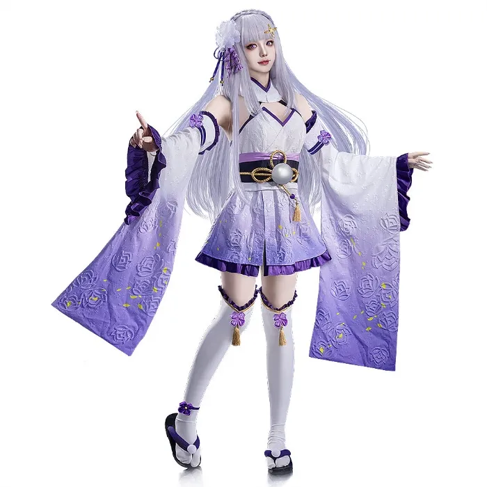 Emilia Kimono-Style Cosplay ♡