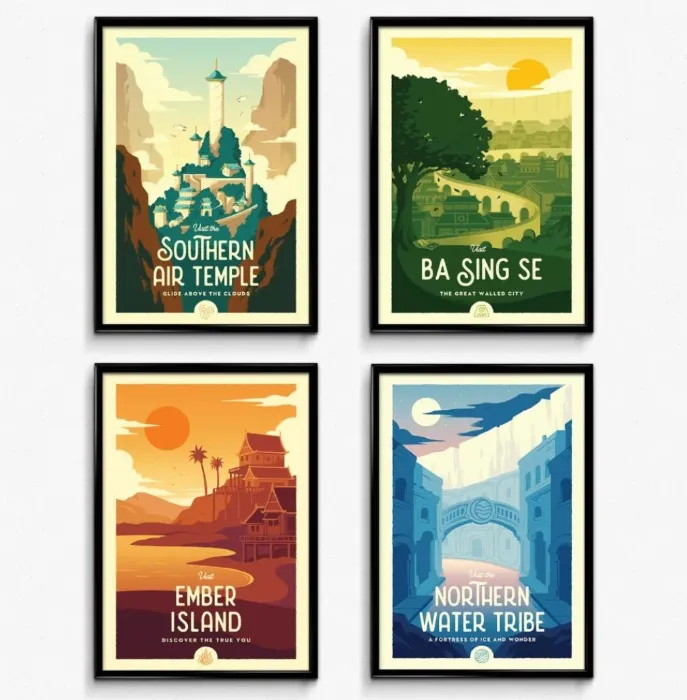 Avatar Retro Travel Poster Bundle (24 x 32)
