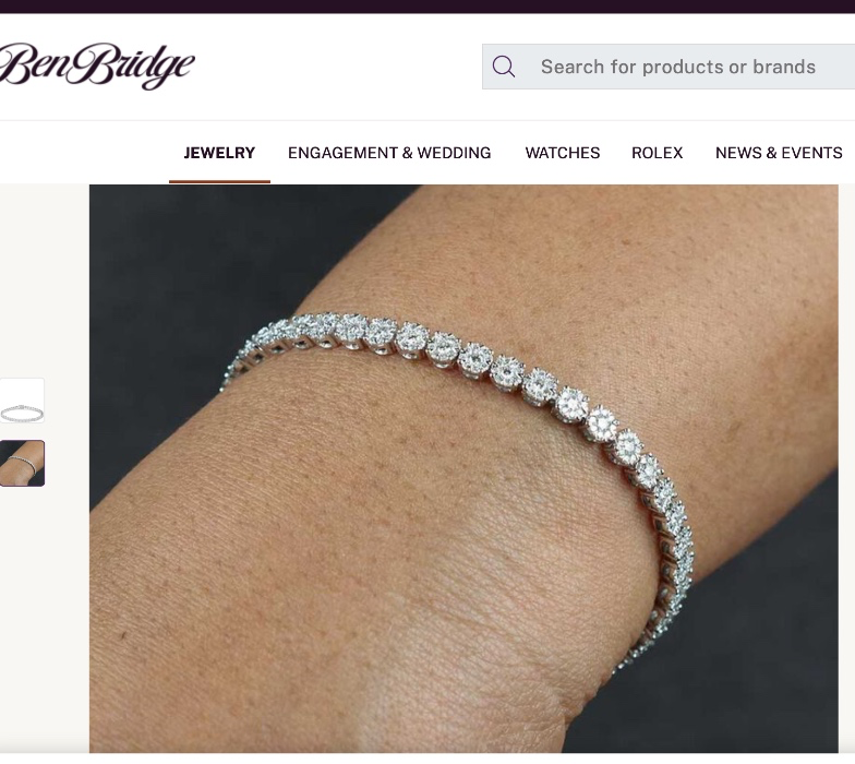 Diamond Halo Bracelet 14K, 3 ctw.