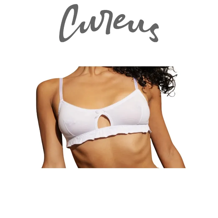 Cureus White Cotton Bralette