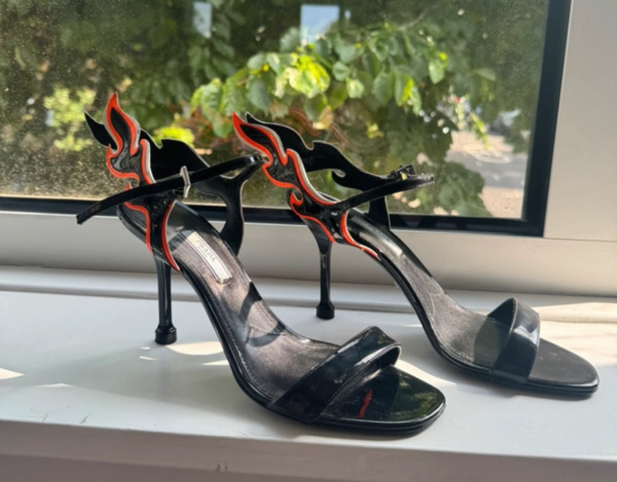 Prada flame heels 