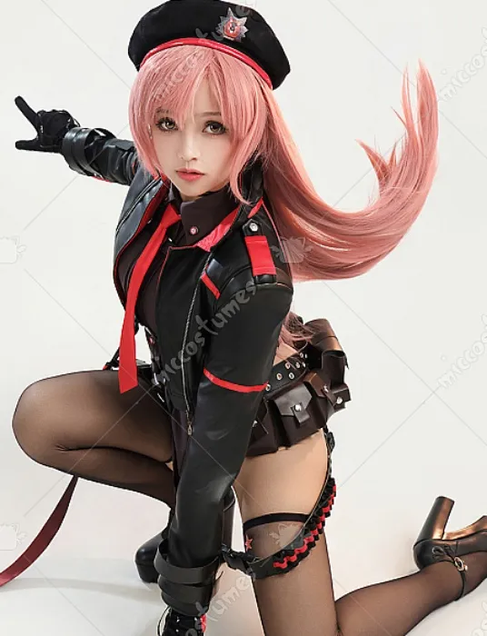 Goddess of Victory: Nikke Rapi Cosplay Costume Shirt and Jacket with Hat and Thigh Socks