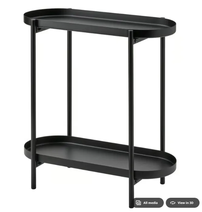 OLIVBLAD Plant stand - indoor/outdoor black 22 "