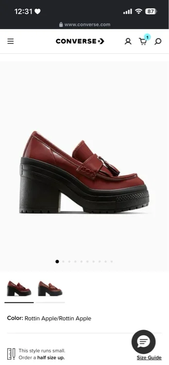 Chuck 70 De Luxe Heel Loafer Platform Leather