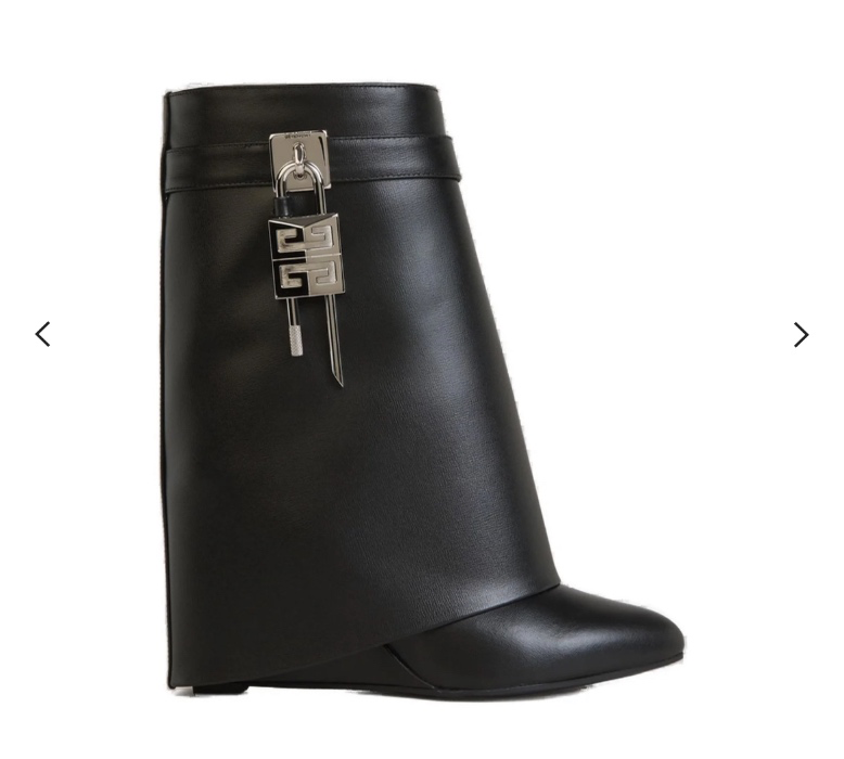Givenchy Shark Lock Pointed Toe Ankle Boots