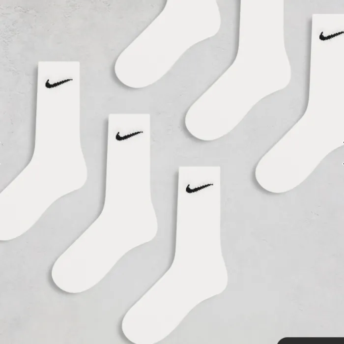 Nike Training Everyday Cushioned 6 pack crew socks in white