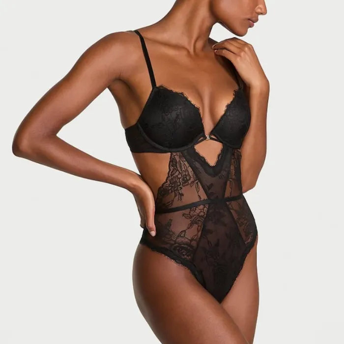 VS Black Lace Bodysuit