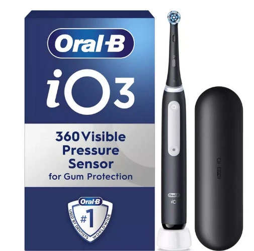 Oral-B iO3 Toothbrush and Travel Case - Matt Black