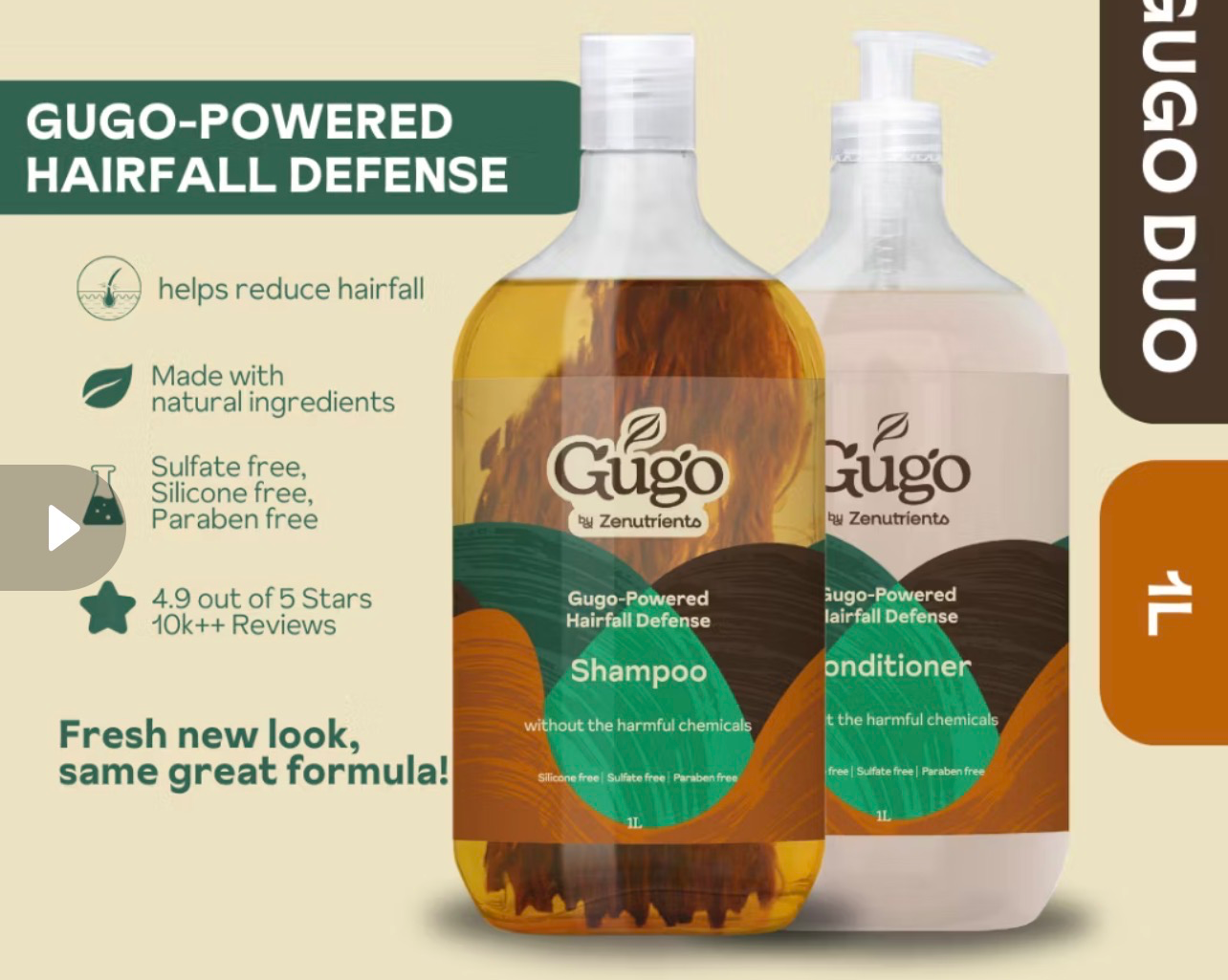 Hair grower shampoo conditioner with natural ingredients