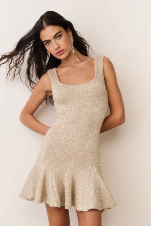 Sarajane Sequin Stretch Knit Mini Dress