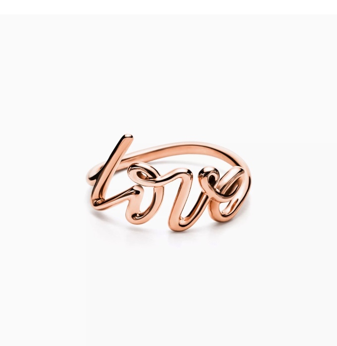 Paloma's Graffiti Love Ring in rose Gold, Small