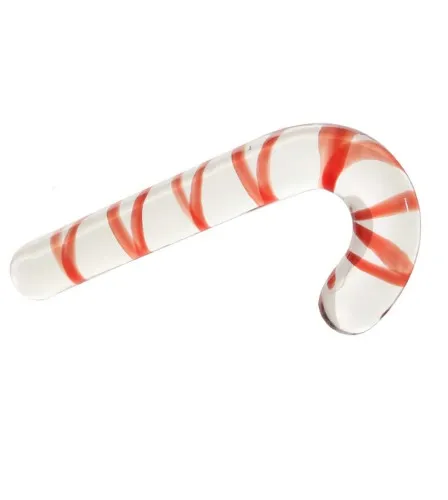 Candy Cane Dream Glass Dildo